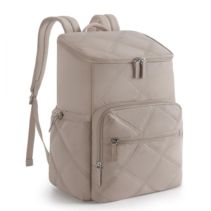 Stylish backpack with practical lid Bowlift