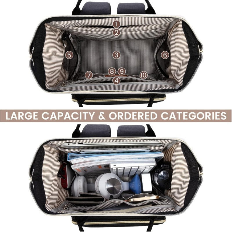 Multifunctional backpack with innovative compartment layout Bowlift