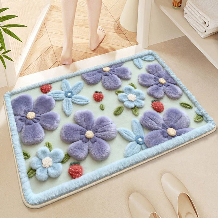 Decorative Floral Bath Mat