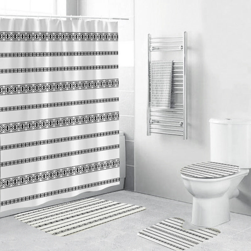 Chevron Pattern Bathroom Set Bowlift