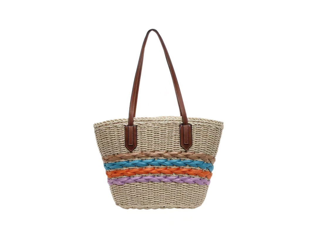 Shoulder bag made of braided material with colorful detail Bowlift