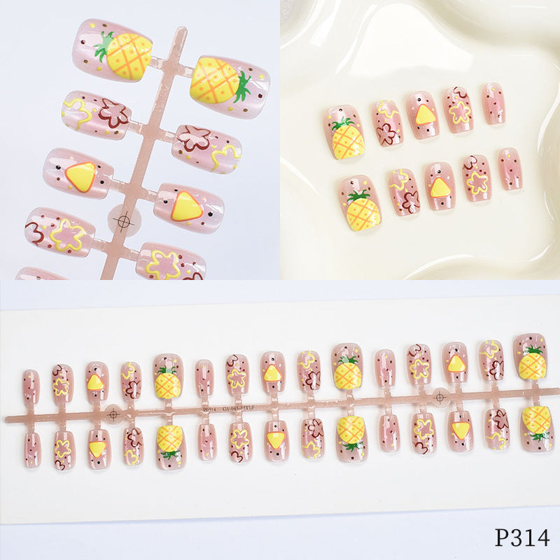 Artistic Floral Design Press-On Nails Bowlift