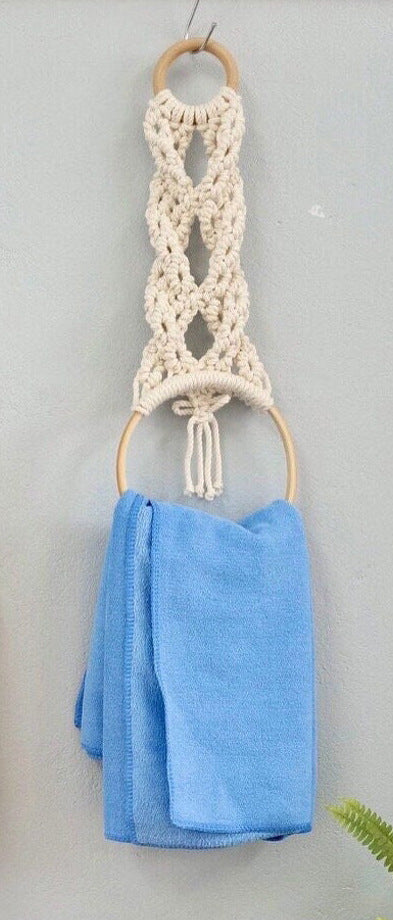 Decorative Macrame Towel Holder Bowlift