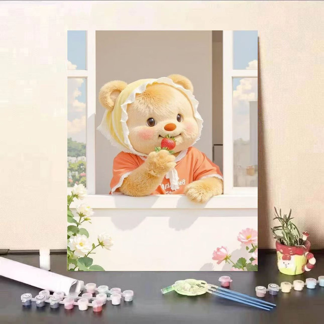 DIY Playful Bear-Themed Painting Kit Bowlift