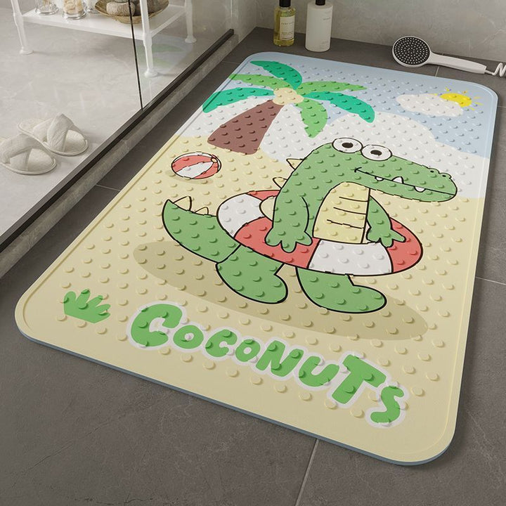 Cartoon-Themed Bath Mat Bowlift
