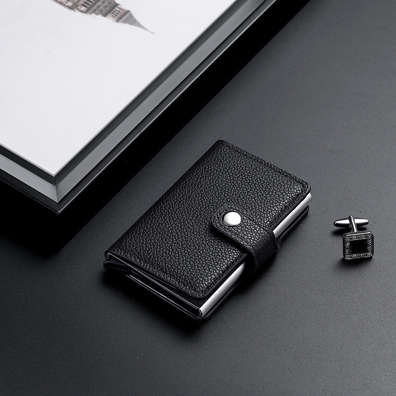 RFID-Blocking Leather Cardholder Bowlift