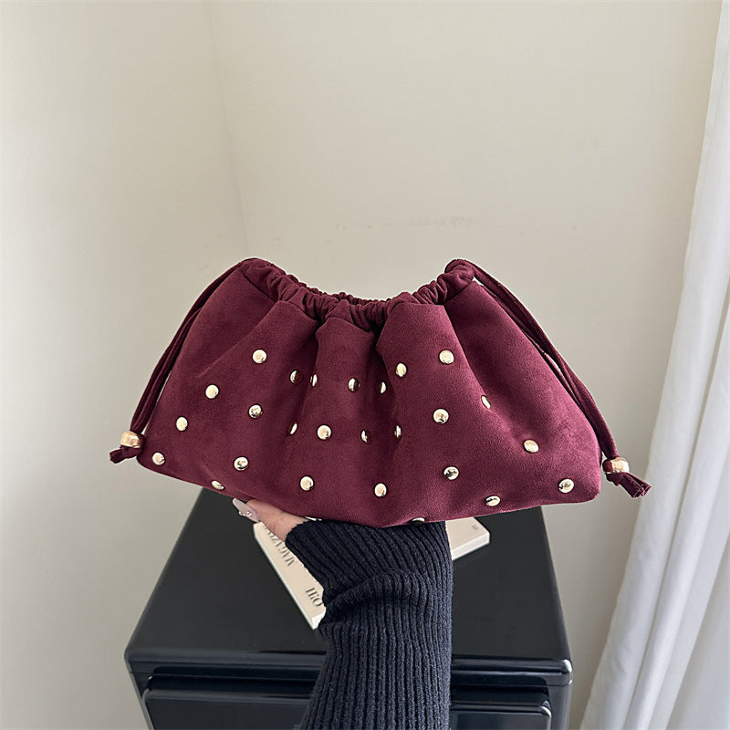 WoChic Studded Drawstring Clutch Bag Bowlift
