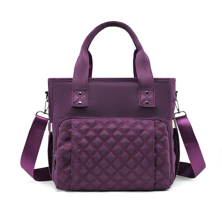 Quilted Multi-Compartment Tote Bag Bowlift
