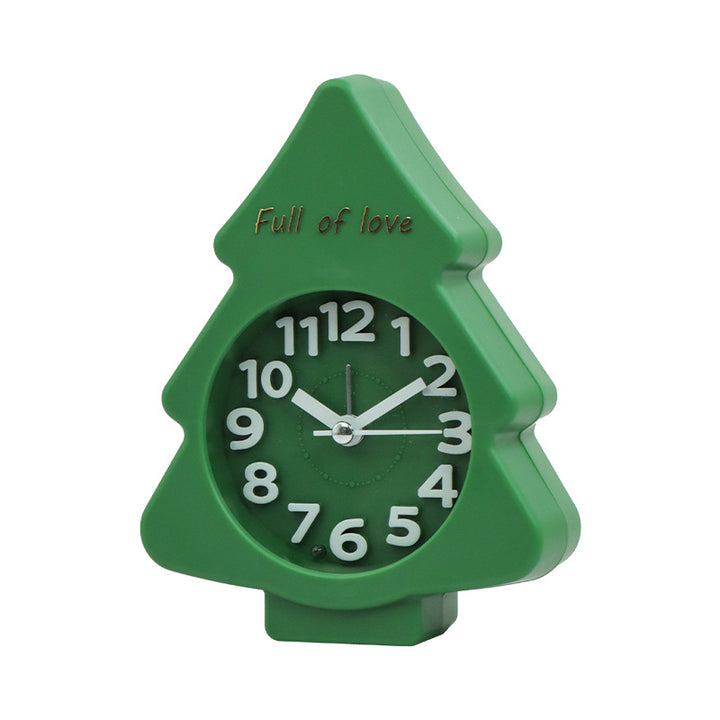 Funnier bedside clock in creative Christmas tree design Bowlift