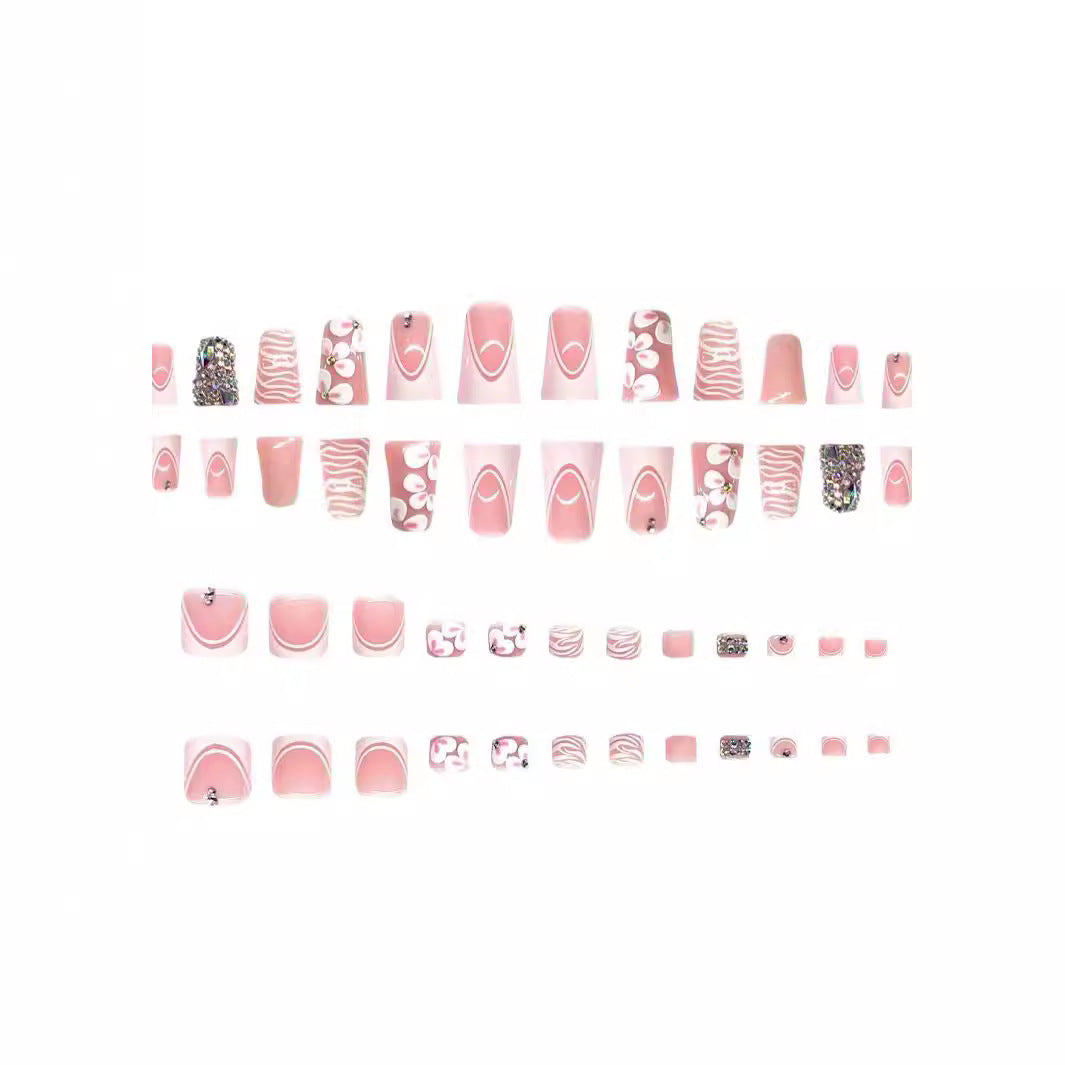 Elegant Decorative Acrylic Toe Nail Art Bowlift