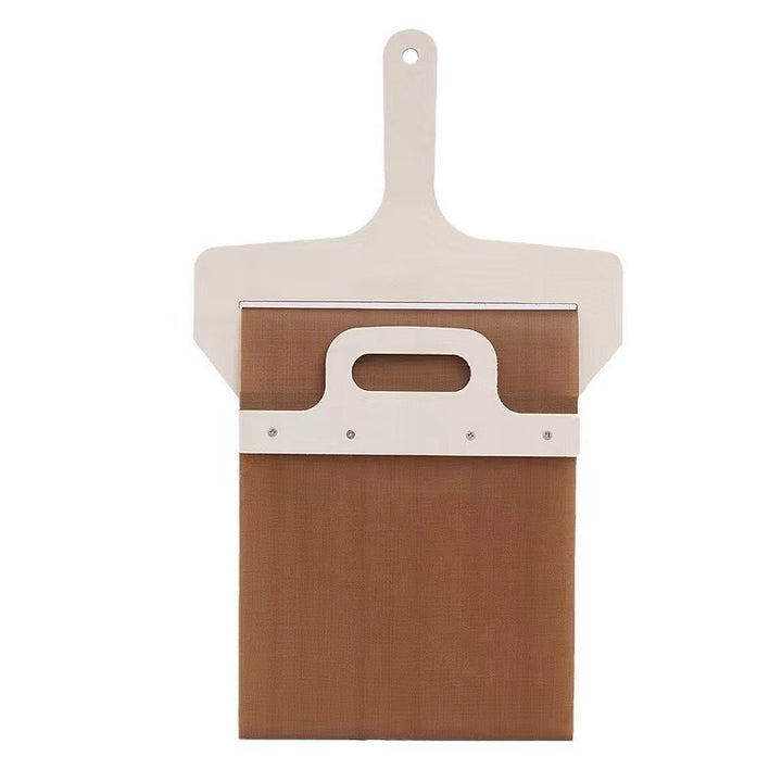 extra-large nonstick perforated stainless steel pizza peel with ergonomic folding handle Bowlift