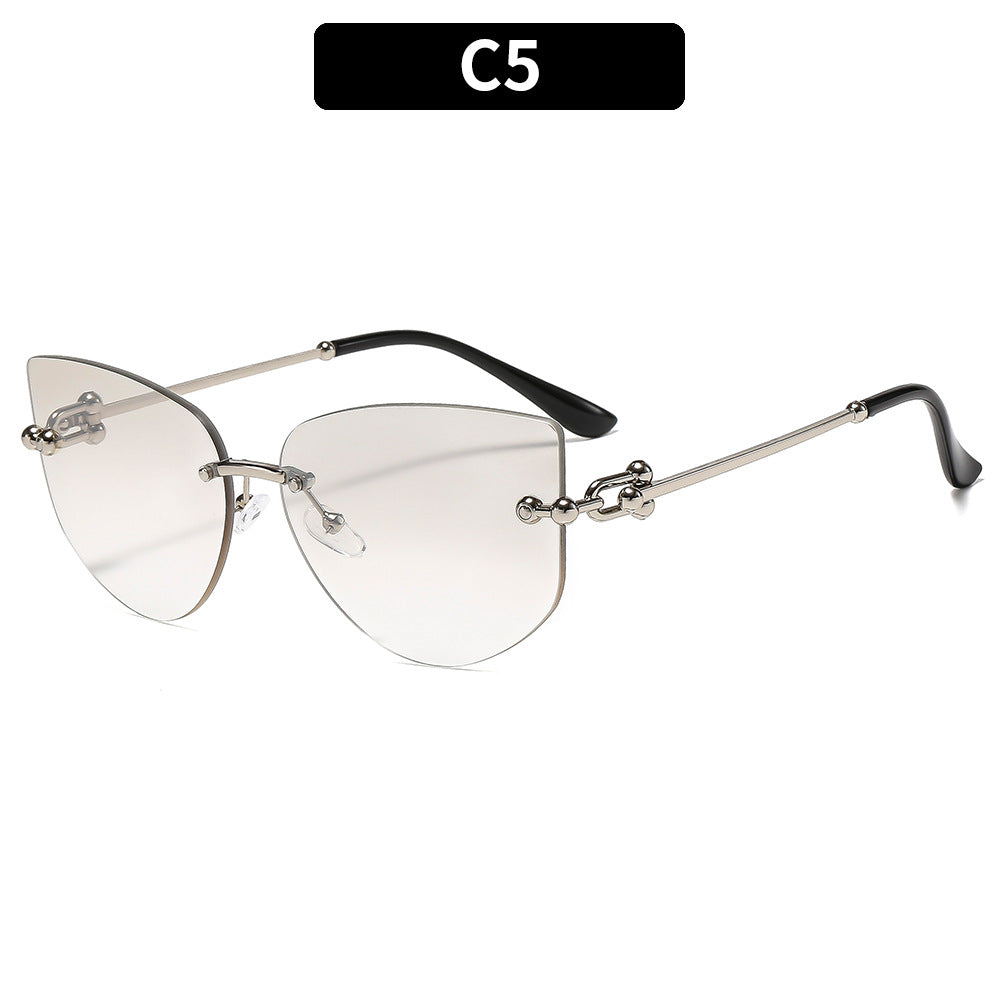 Luxe Geometric Cat-Eye Sunglasses