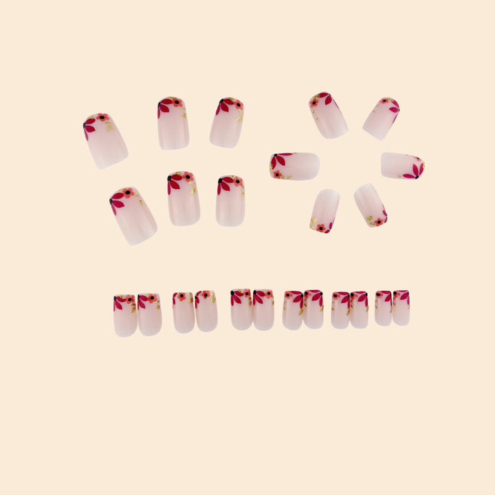 Floral Embellished Nail Art Extensions Bowlift
