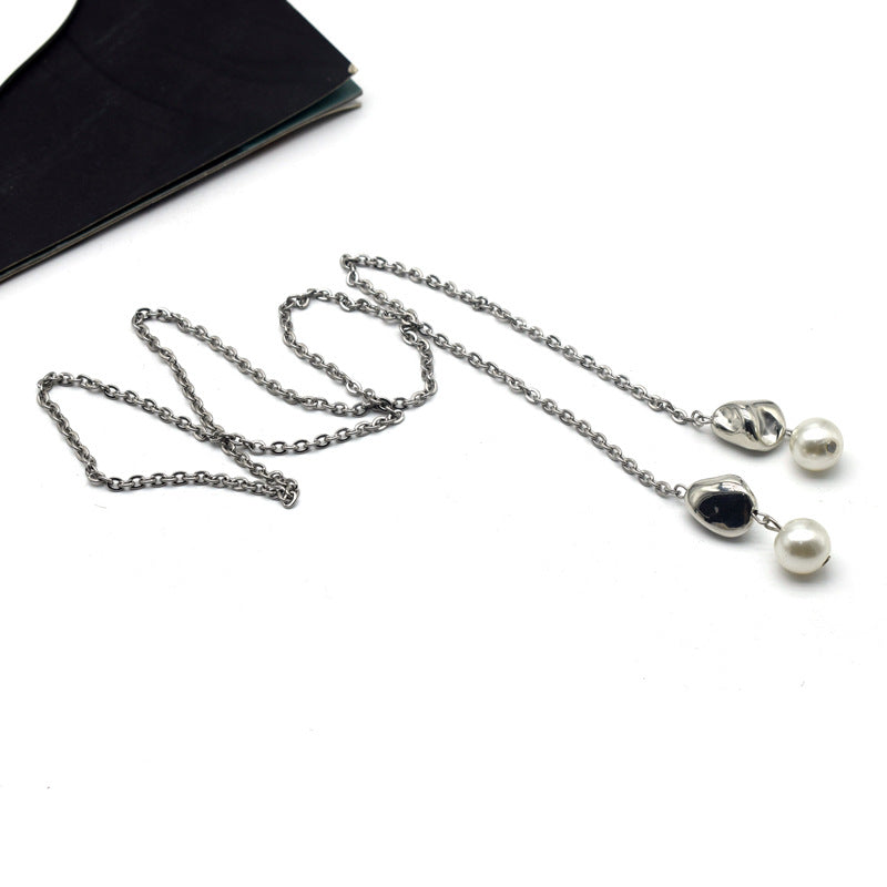 Elegant Layered Pearl Pendant Necklace Bowlift