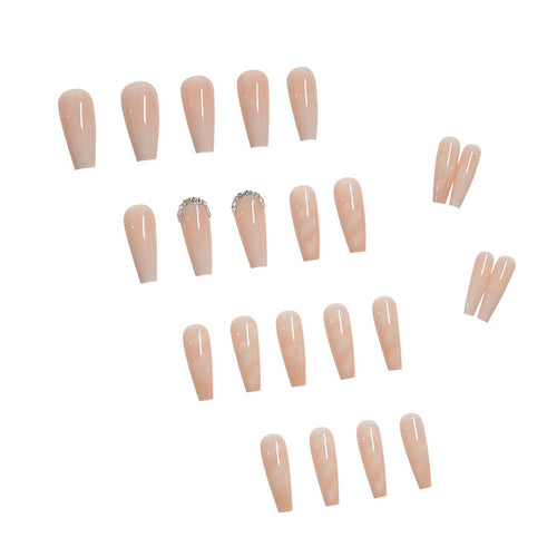 Artful Nail Tips with Glitter and Ombre Design Bowlift