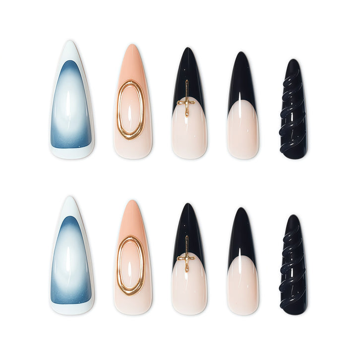 Premium Stiletto Nail Art Extensions Bowlift