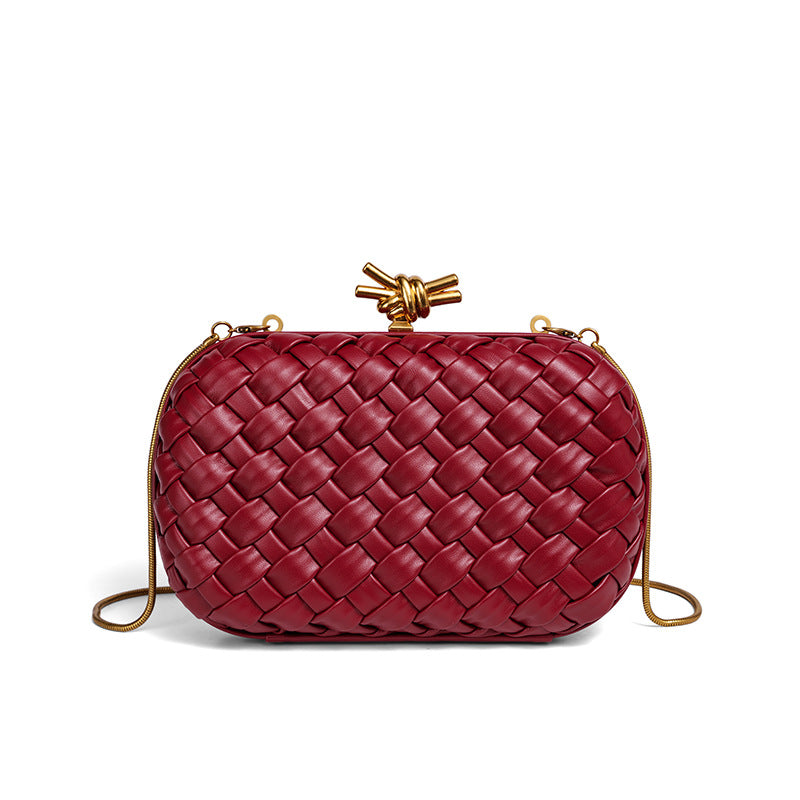 Elegant Woven Evening Clutch Bowlift
