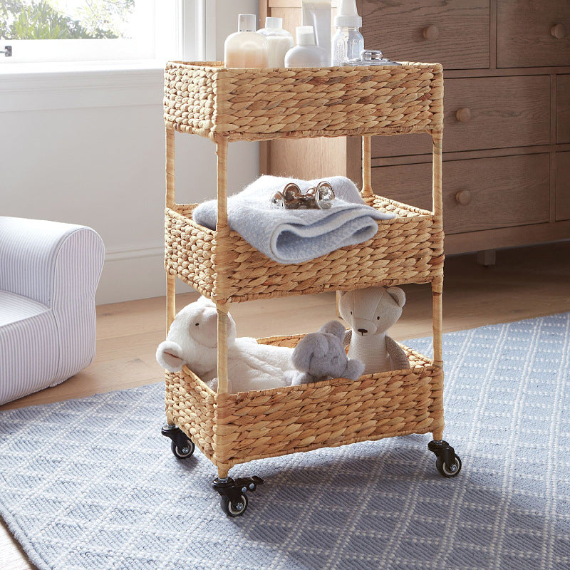 Multi-Tier Woven Storage Cart Bowlift