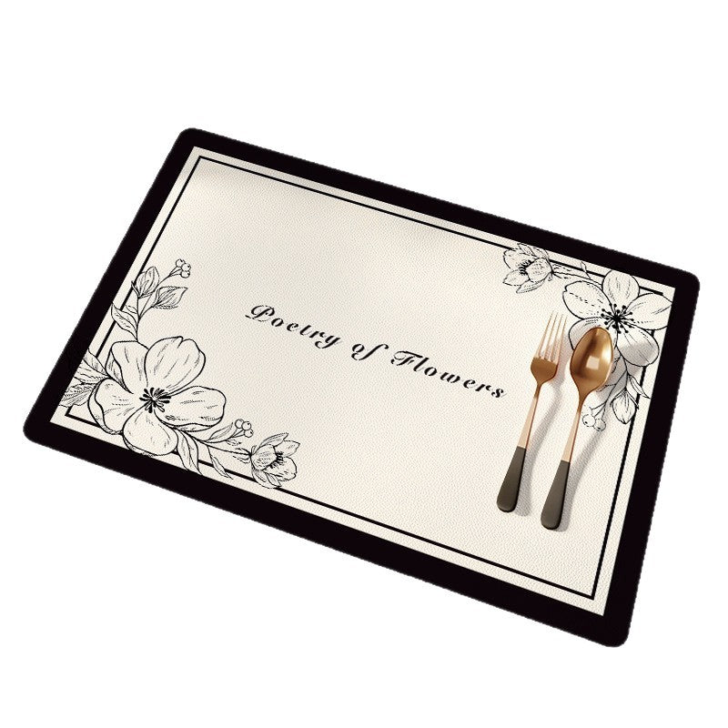 Elegant Floral Pattern Dining Placemats Bowlift