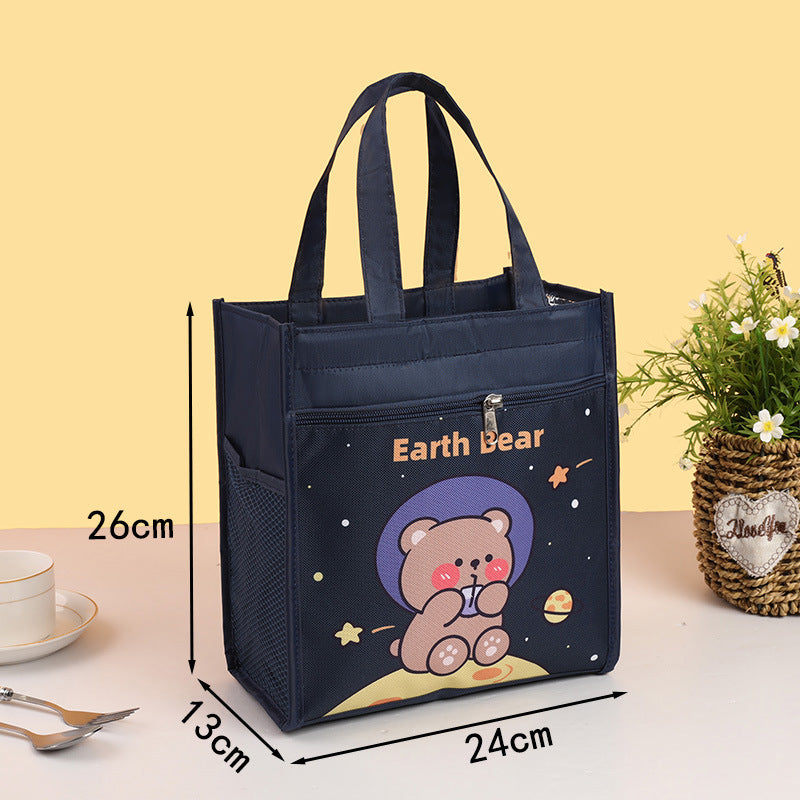 Insulated Bear-Themed Lunch Tote Bowlift