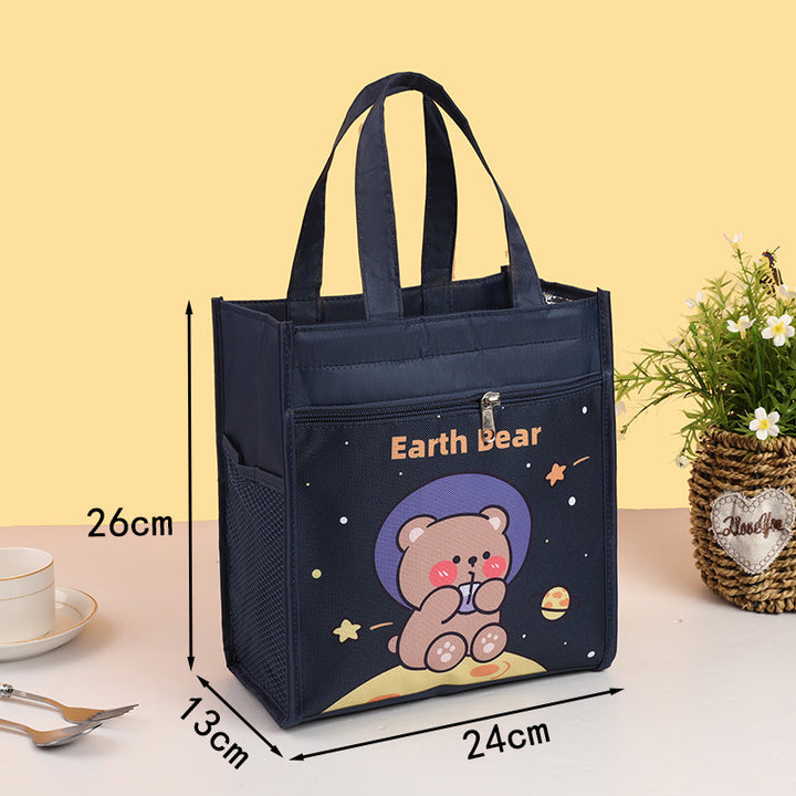 Insulated Bear-Themed Lunch Tote Bowlift