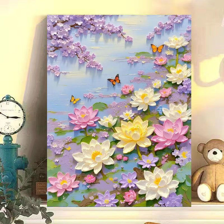 Elegant Floral Lotus Canvas Art Bowlift
