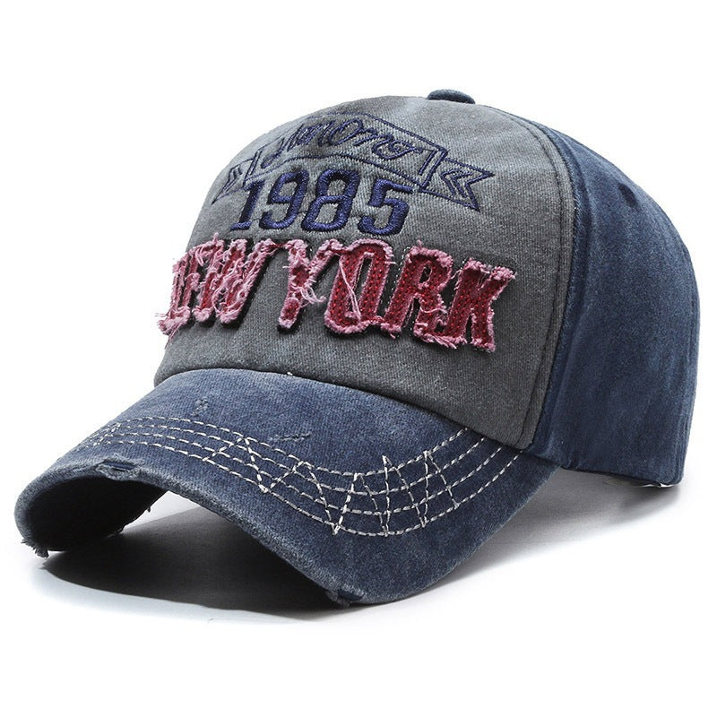 Men's Distressed Cotton Graphic Baseball Cap Bowlift