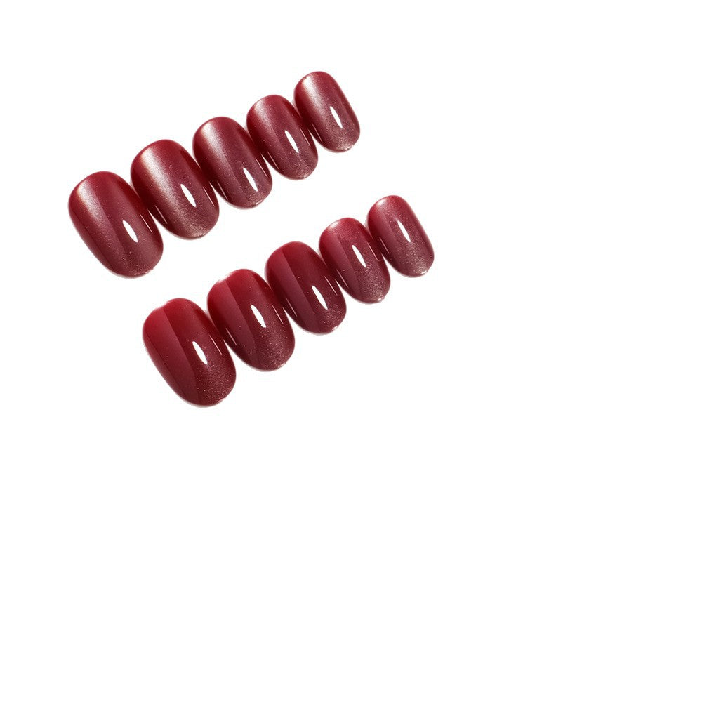 Glossy Almond-Shaped Press-On Nails Set Bowlift