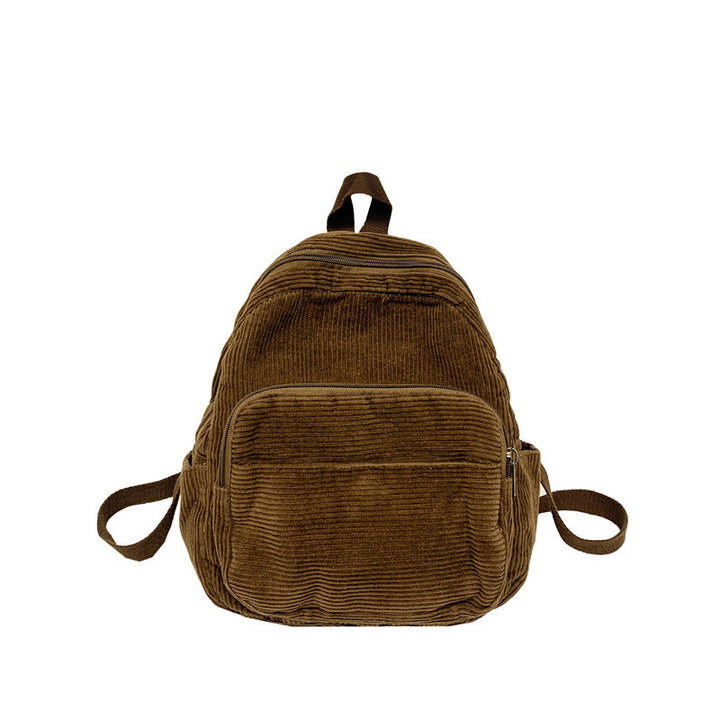 Corduroy Textured School Backpack Bowlift