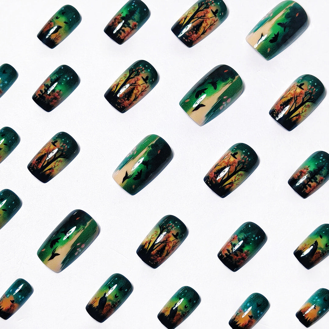 Creative Art Nails with Fascinating Forest and Mushroom Designs Bowlift