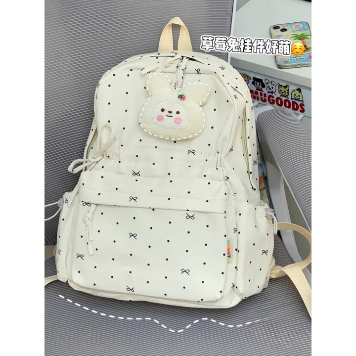 Stylish Polka Dot Casual Backpack Bowlift
