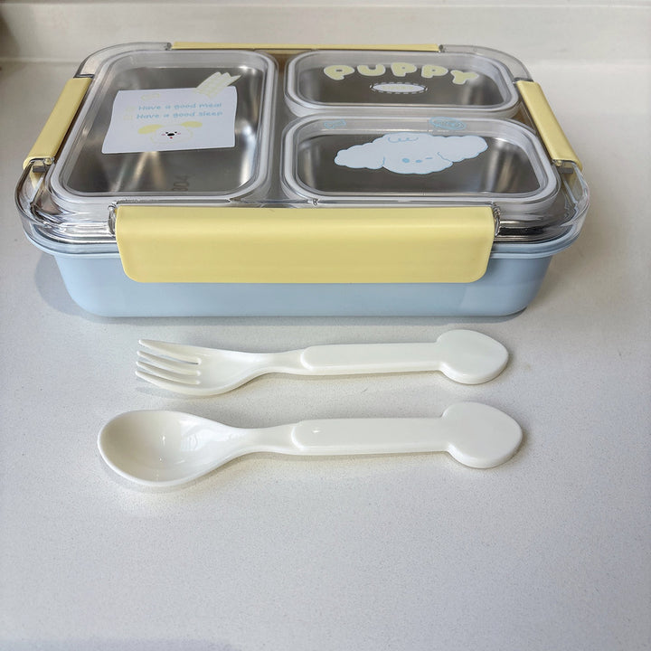 Multi-Compartment Lunch Box with Utensils