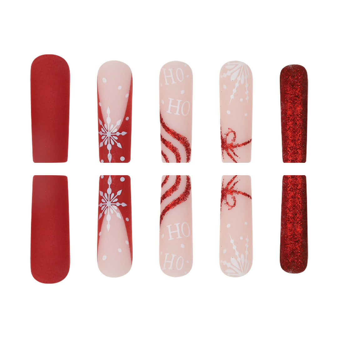 Festive Themed Press-On Nails Bowlift