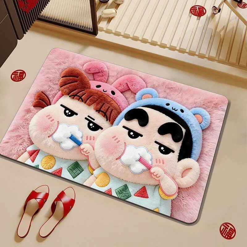 Cartoon Theme Plush Bath Mat