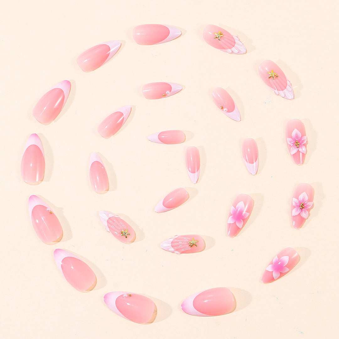 Floral Accent Nail Art Bowlift