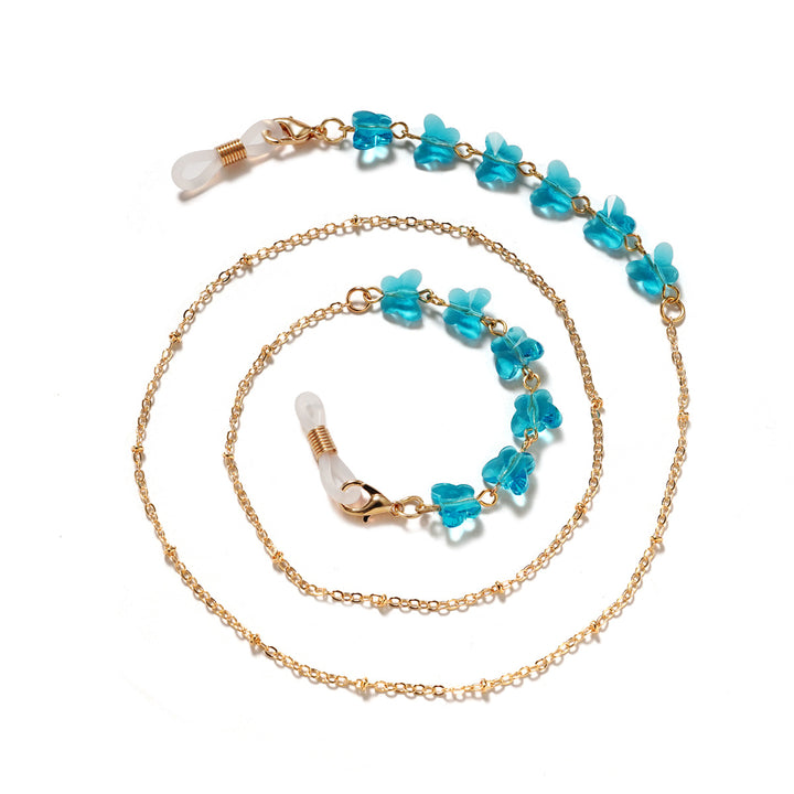 Floral-Embellished Eyewear Chain Bowlift