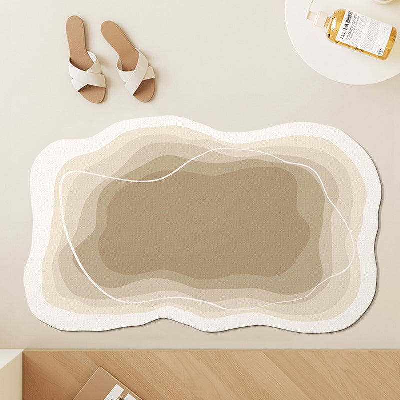 Modern Abstract Contoured Bath Mat