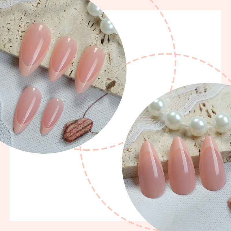 Artificial nail set with elegant French design Bowlift