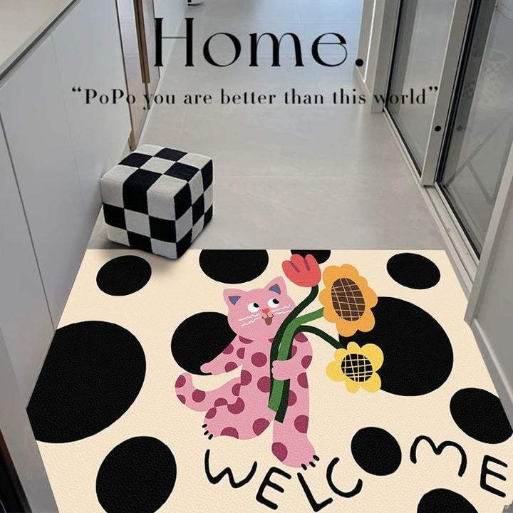 Playful Animal Print Entrance Mat