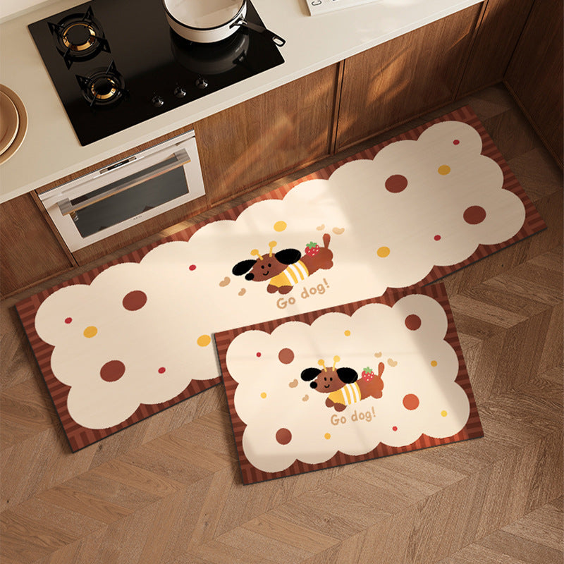 Cartoon-Themed Kitchen Mat