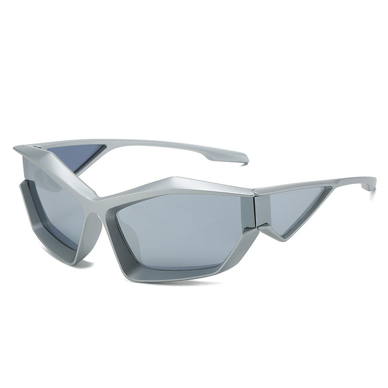 Women's sporty performance sunglasses with modern geometry frame Bowlift