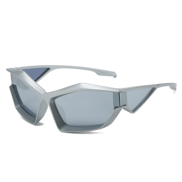 Women's sporty performance sunglasses with modern geometry frame Bowlift