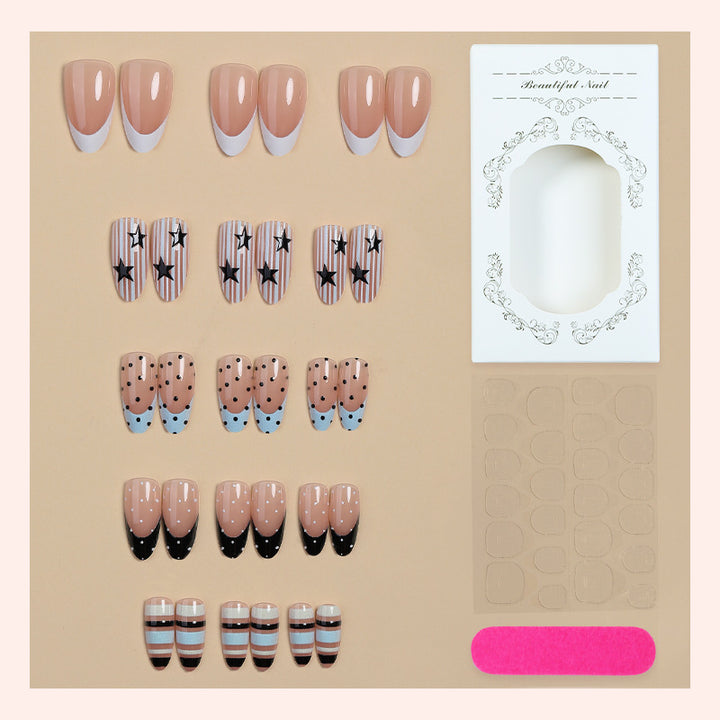 Creative Nail Art Set with Unique Geometric and Colorful Designs Bowlift