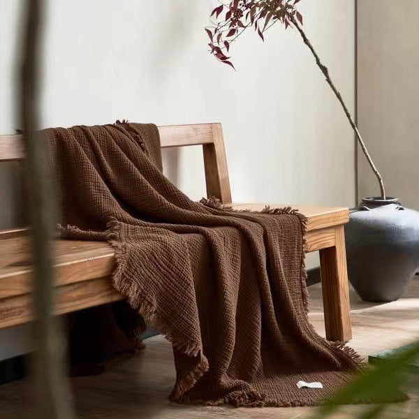 Women's cozy waffle textured blanket Bowlift