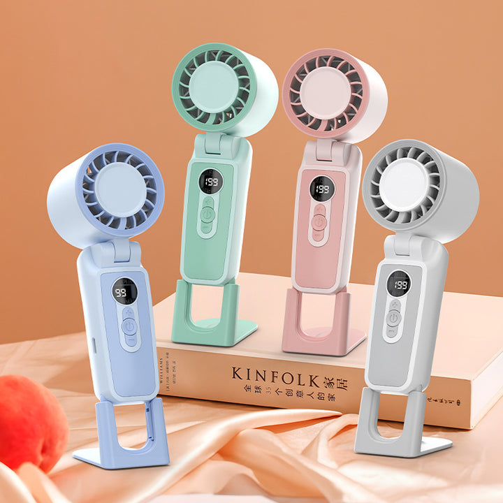 Women Portable Mini High-Performance Fan with Digital Control Bowlift