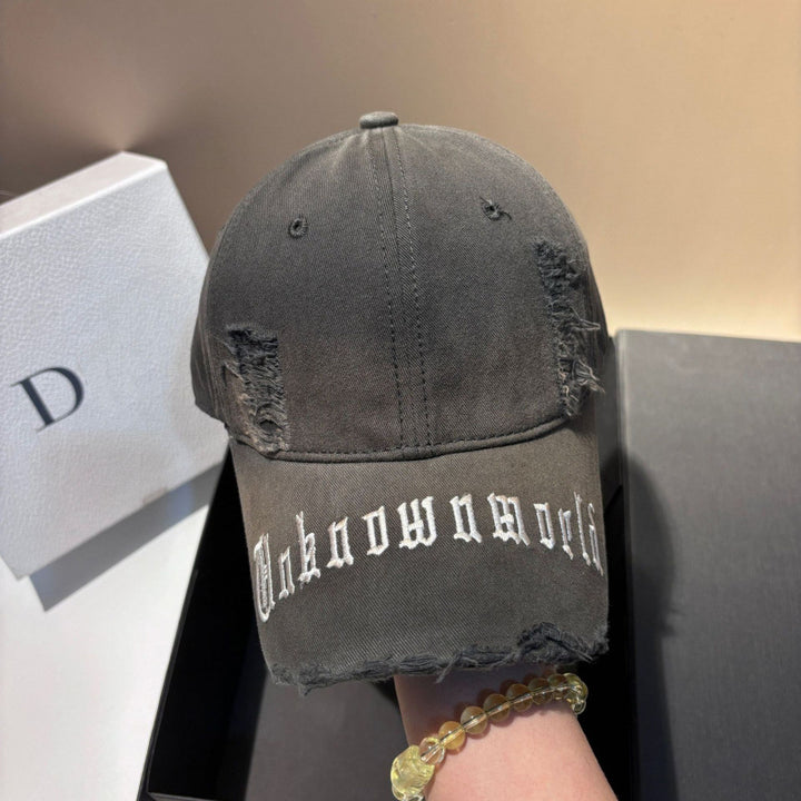 Men's Distressed Graphic Baseball Cap Bowlift