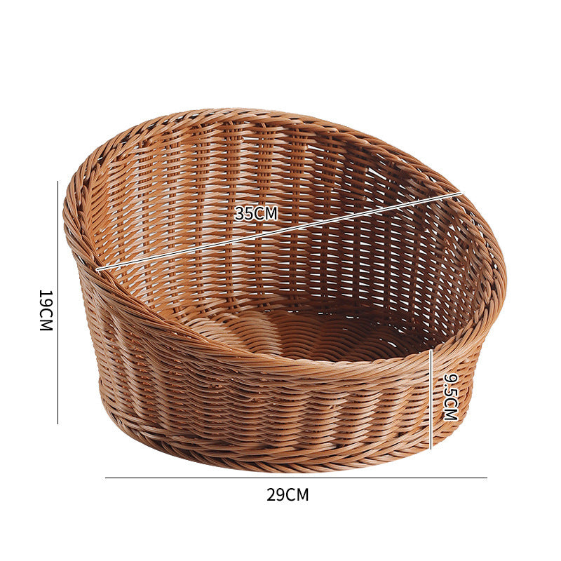 Natural Woven Bread Basket Bowlift