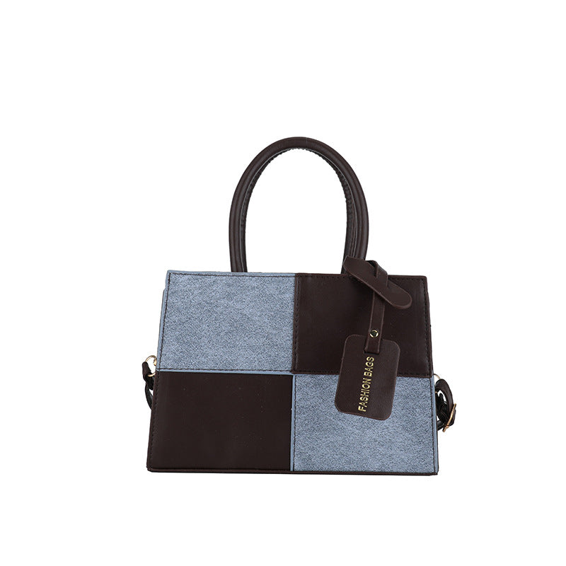 Geometric Patterned Handheld Tote Bag Bowlift