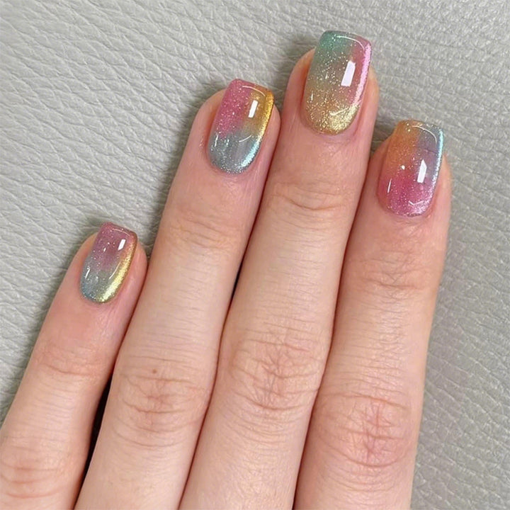 Gradient Press-On Nail Set Bowlift