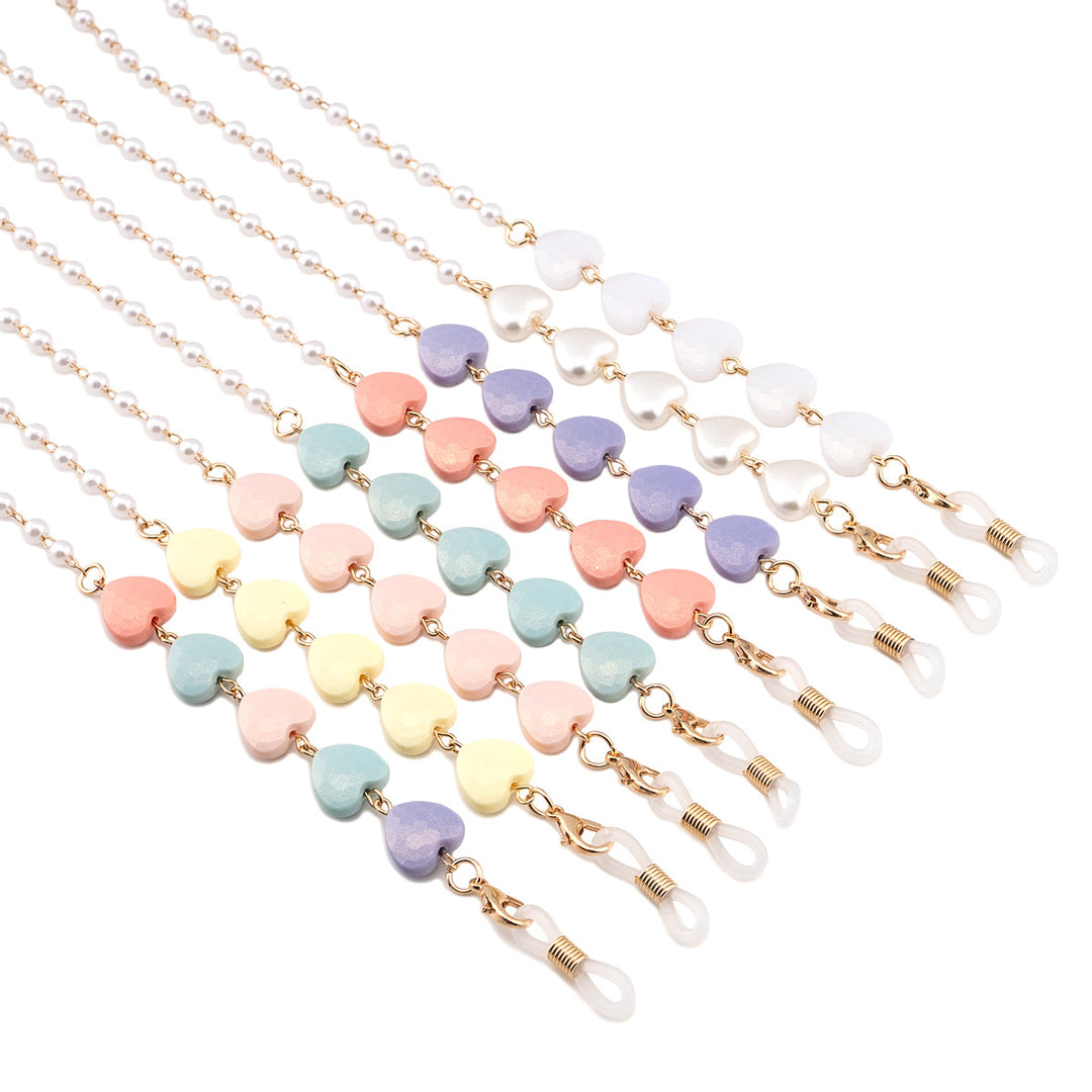 Heart Beaded Eyewear Chain Bowlift